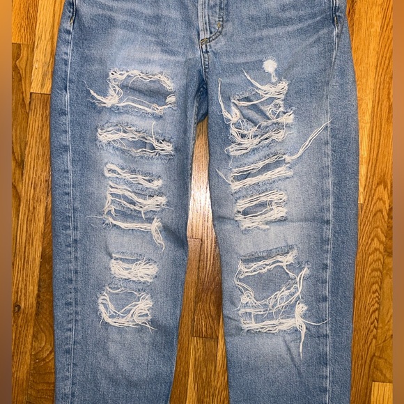 H&M &Denim Ripped Low-Rise Boyfriend Jeans (Size 2) - Picture 12 of 14